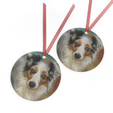 Australian Shepherd 'Zack' Metal Ornament