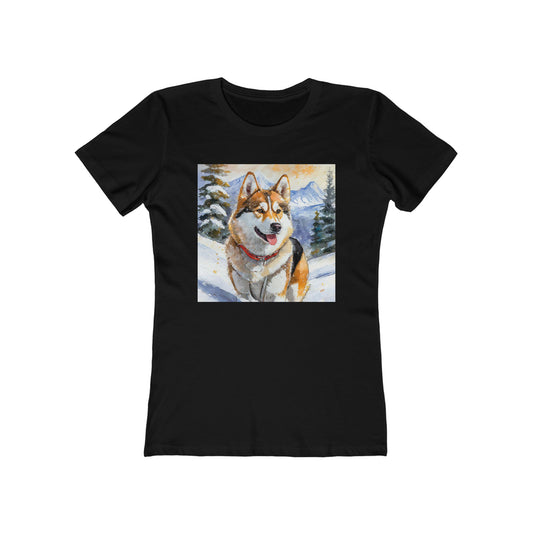 Chinook Sled Dog Women's Slim Fitted Ringspun Cotton Tee