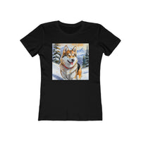 Chinook Sled Dog Women's Slim Fitted Ringspun Cotton Tee