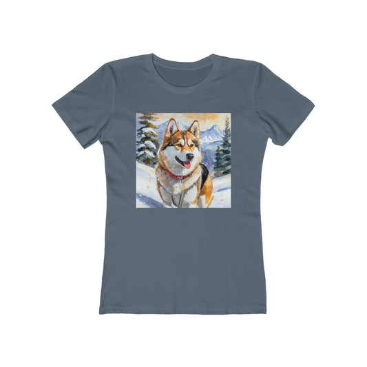 Chinook Sled Dog Women's Slim Fitted Ringspun Cotton Tee