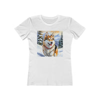 Chinook Sled Dog Women's Slim Fitted Ringspun Cotton Tee