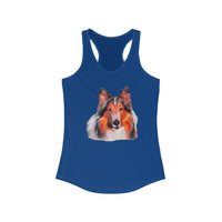 Rough Coated Collie Women's Racerback Tank