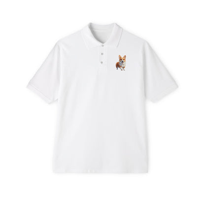 Welsh Corgi Puppy - Men's Piqué Polo Shirt