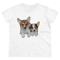 Welsh Corgi 'Cousins' Women's Midweight Cotton Tee