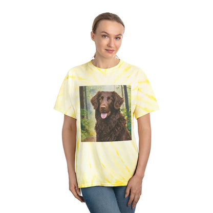 Curly-Coated Retriever Tie-Dye Tee, Cyclone