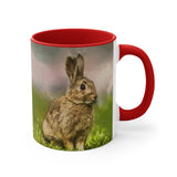 Rabbit 'Clover' Accent Coffee Mug, 11oz
