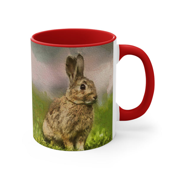 Rabbit 'Clover' Accent Coffee Mug, 11oz