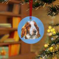 Irish Red & White Setter Metal Ornaments