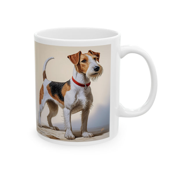 Wire Fox Terrier Ceramic Mug, (11oz, 15oz)