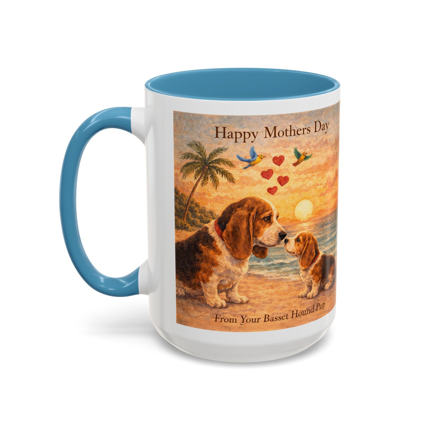 Basset Hounds - Mother's Day Accent Coffee Mug (11, 15oz)