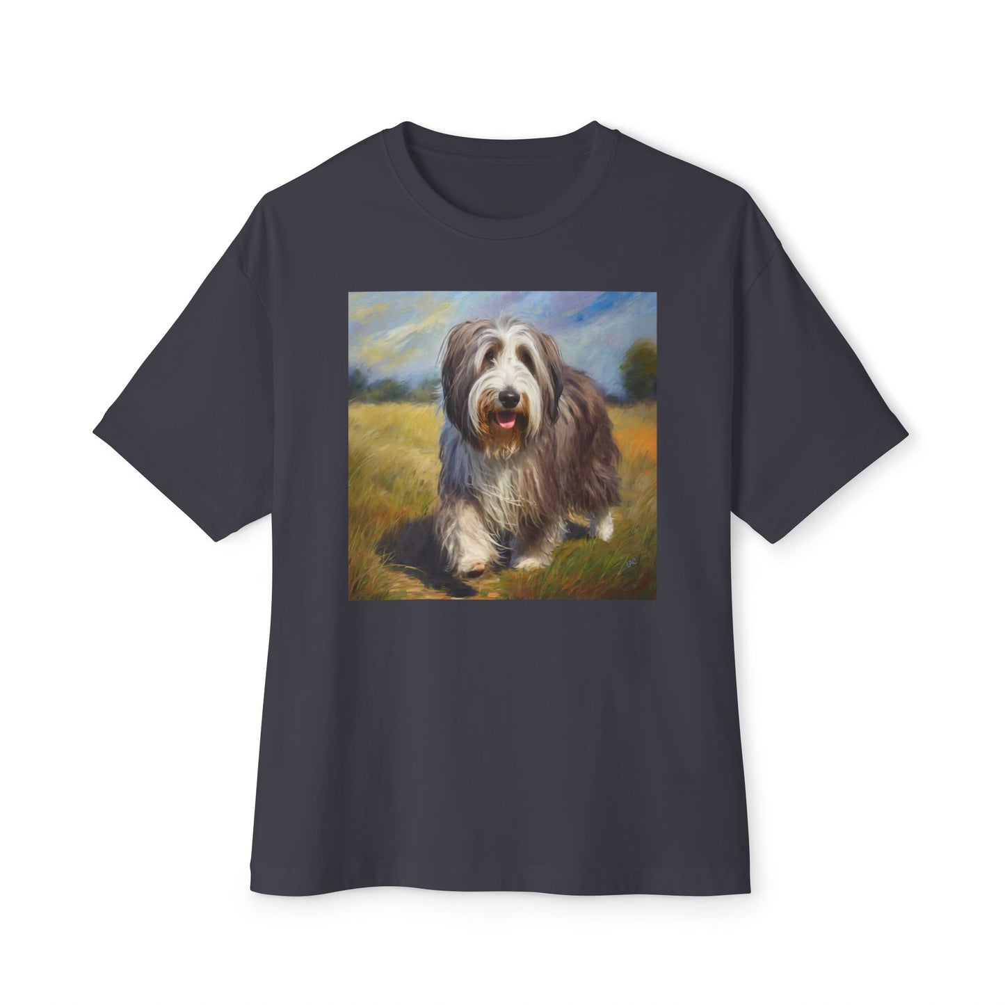 Bearded Collie Unisex Oversized Boxy T-Shirt