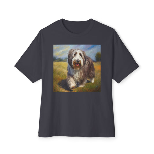 Bearded Collie Unisex Oversized Boxy T-Shirt