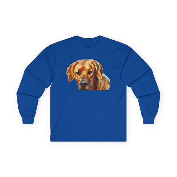 Rhodesian Ridgeback 'Zulu' Unisex Cotton Long Sleeve Tee