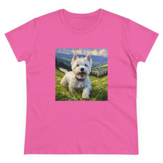 Westie Artistic Painting Women's Cotton Tee