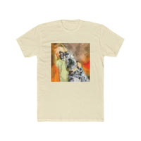 English Setter & Child Men's Fitted Cotton Crew Tee