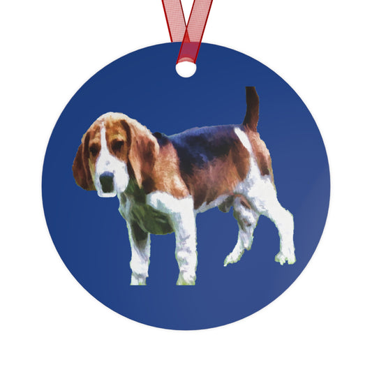 Charming American Foxhound Metal Ornaments