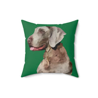 Weimaraner 'Rocky' Spun Polyester Throw Pillow