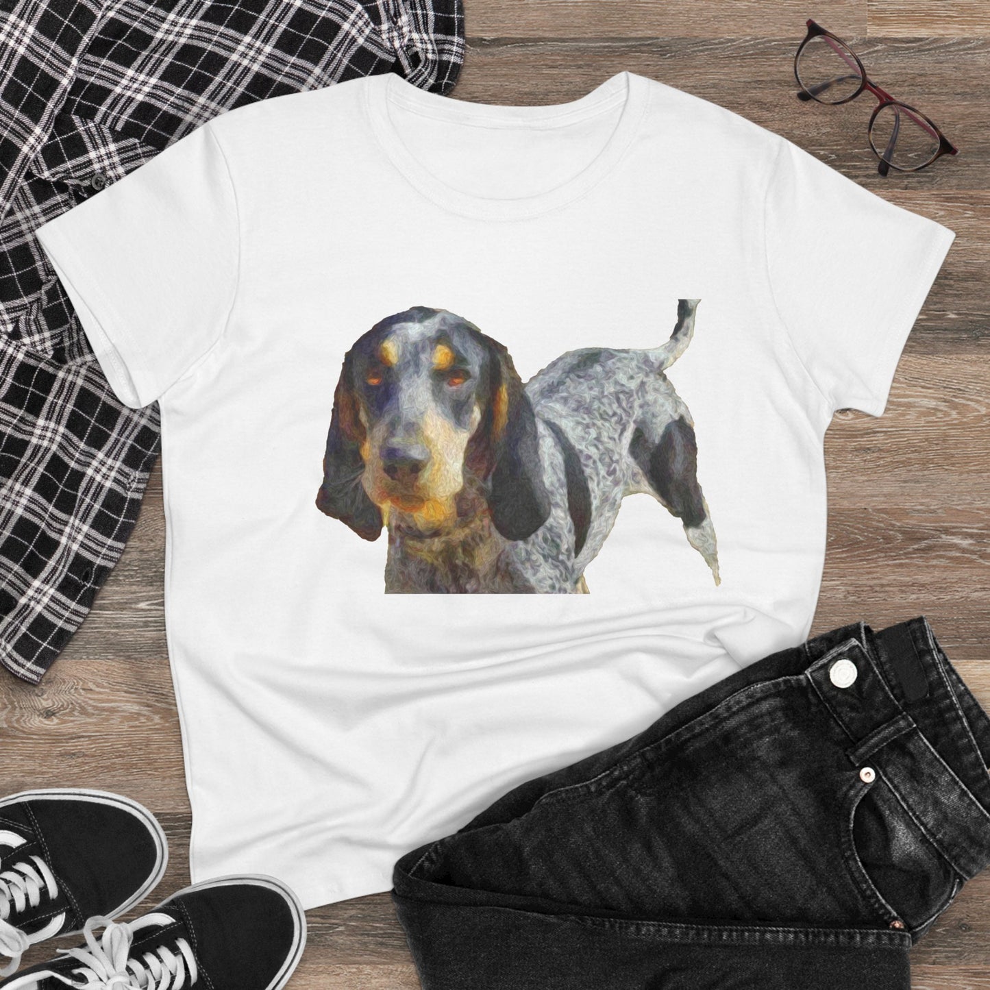 Bluetick Coonhound Women's Midweight Cotton Tee