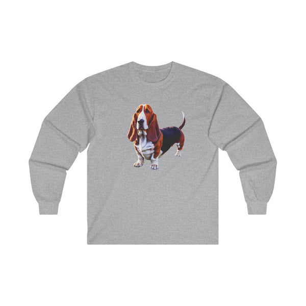 Basset Hound  --  Unisex Classic Cotton Long Sleeve Tee