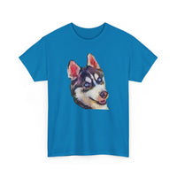 Siberian Husky 'Iditarod' Unisex Heavy Cotton Tee