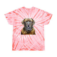 Dogue de Bordeaux Unisex Tie-Dye Cotton Tee, Cyclone