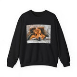 Shetland Sheepdog 'Sleepy Sheltie' Unisex 50/50 Crewneck Sweatshirt