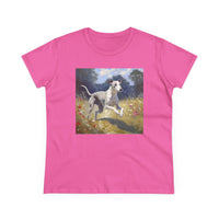 Whippet Women's Midweight Cotton Tee: Elegance in Motion
