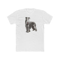 Scottish Deerhound Men's Fitted Cotton Crew Tee