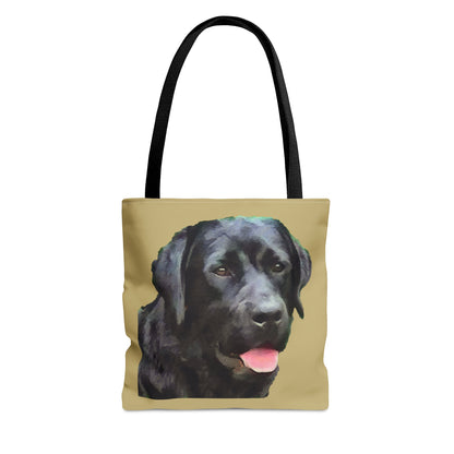 Charming Rizzo Black Labrador Tote Bag