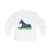 Doberman Pinscher Unisex Cotton Long Sleeve Tee