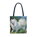 Japanese Spitz Polyester Tote Bag (AOP)