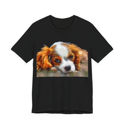 King Charles Spaniel 'Puppy #1' Unisex Jersey Short Sleeve Tee