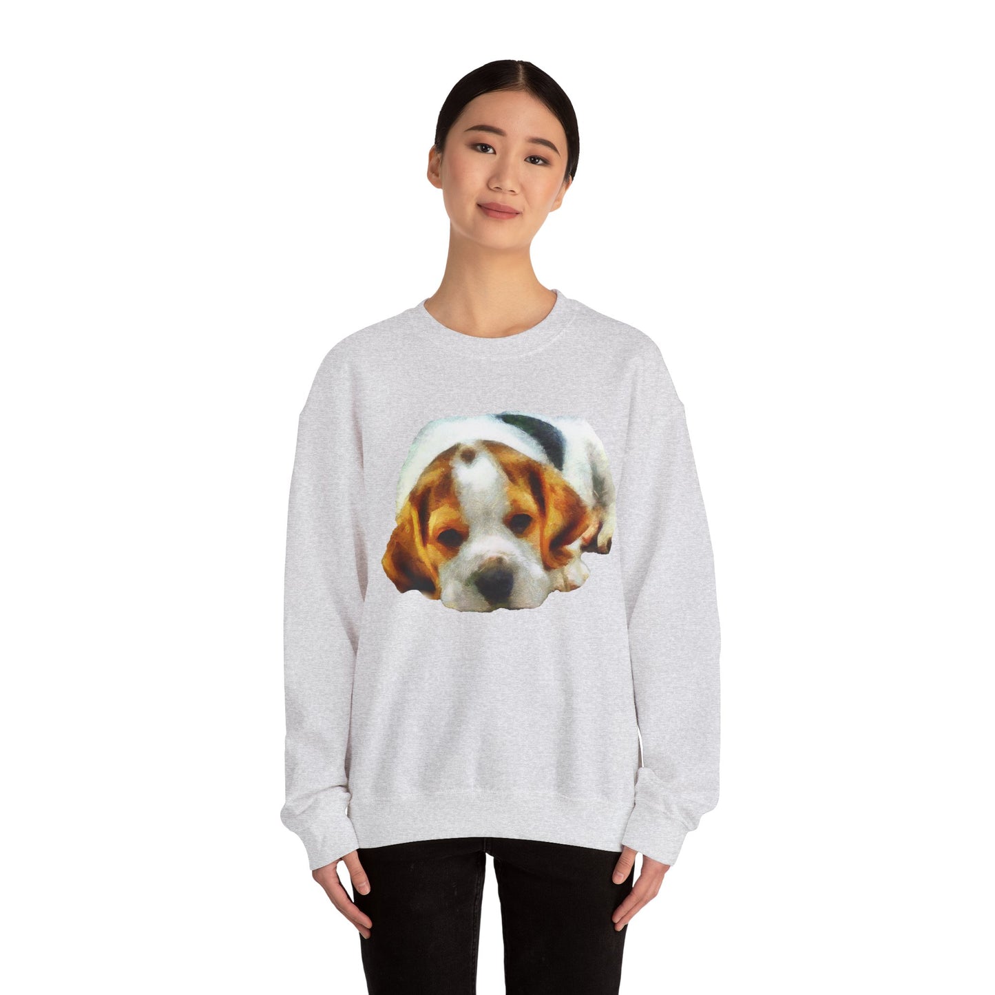 English Foxhound 'Sasha' Unisex 50/50 Crewneck Sweatshirt