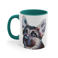 German Shepherd 'Sly' Accent Coffee Mug, 11oz
