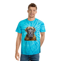 Dogue de Bordeaux Unisex Tie-Dye Cotton Tee, Cyclone