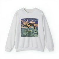 Dolphins 'Flip & Flop' Unisex 50/50 Crewneck Sweatshirt
