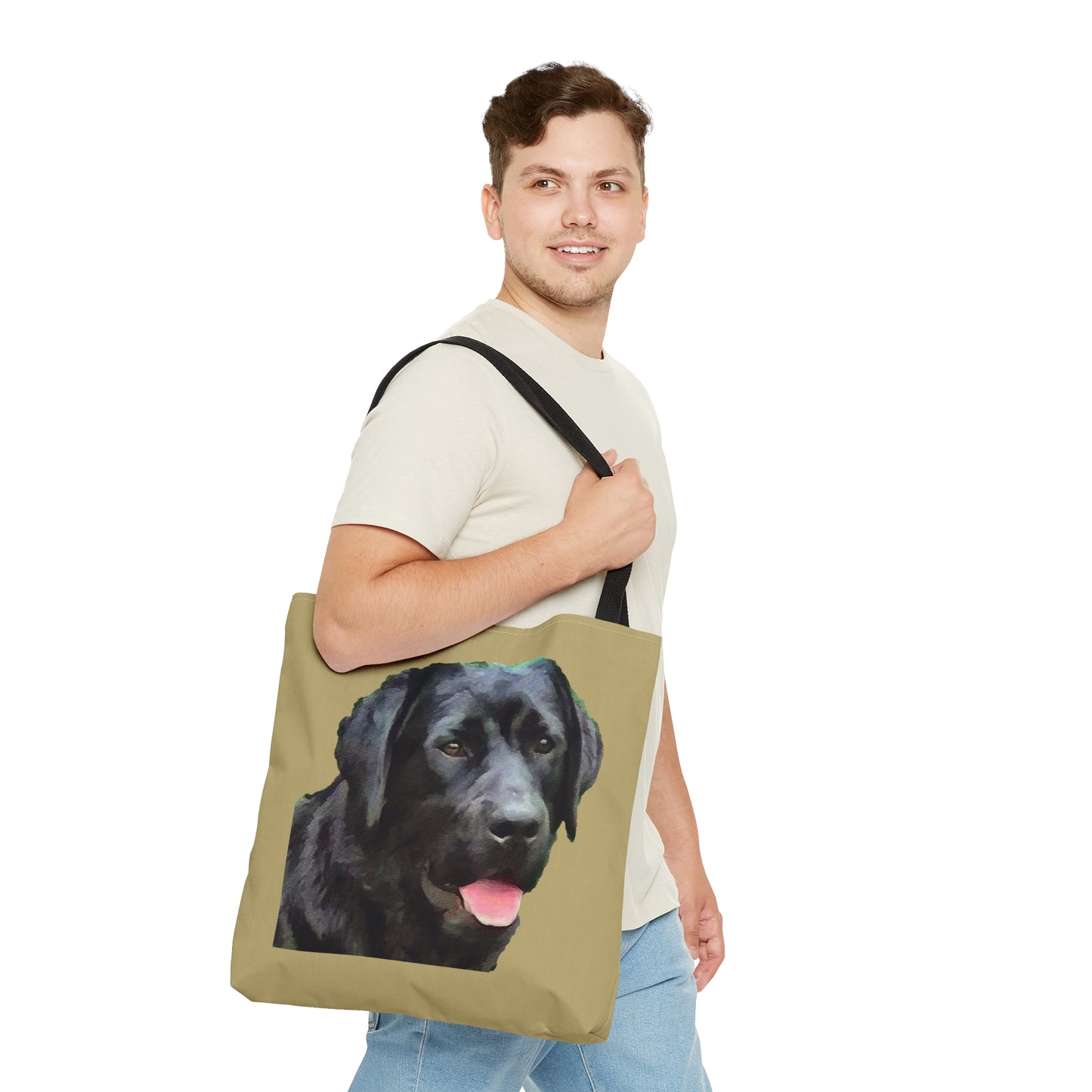 Charming Rizzo Black Labrador Tote Bag