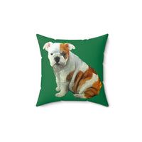 Bugsy Fine Art English Bulldog Spun Polyester Throw Pillow