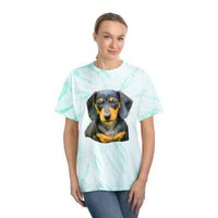 Dachshund 'Doxie 2' Unisex Cotton Tie-Dye Tee, Cyclone