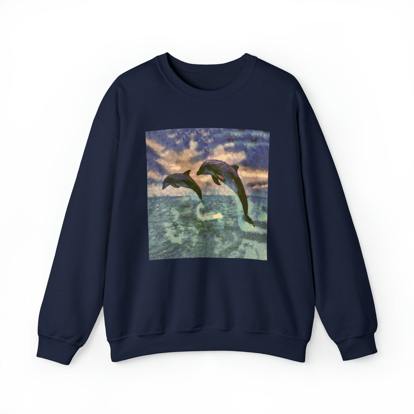 Dolphins 'Flip & Flop' Unisex 50/50 Crewneck Sweatshirt