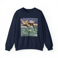 Dolphins 'Flip & Flop' Unisex 50/50 Crewneck Sweatshirt