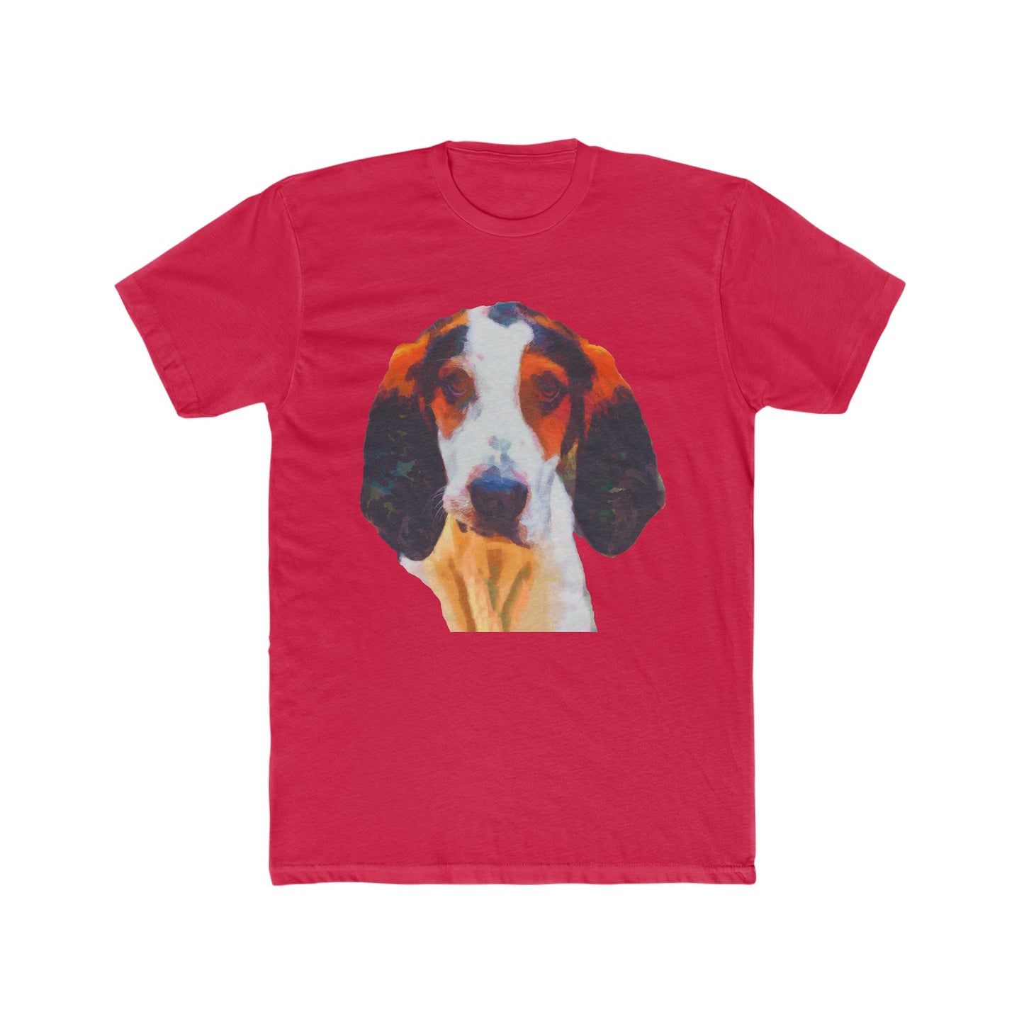 Treeing Walker Coonhound Men's Fitted Cotton Crew Tee