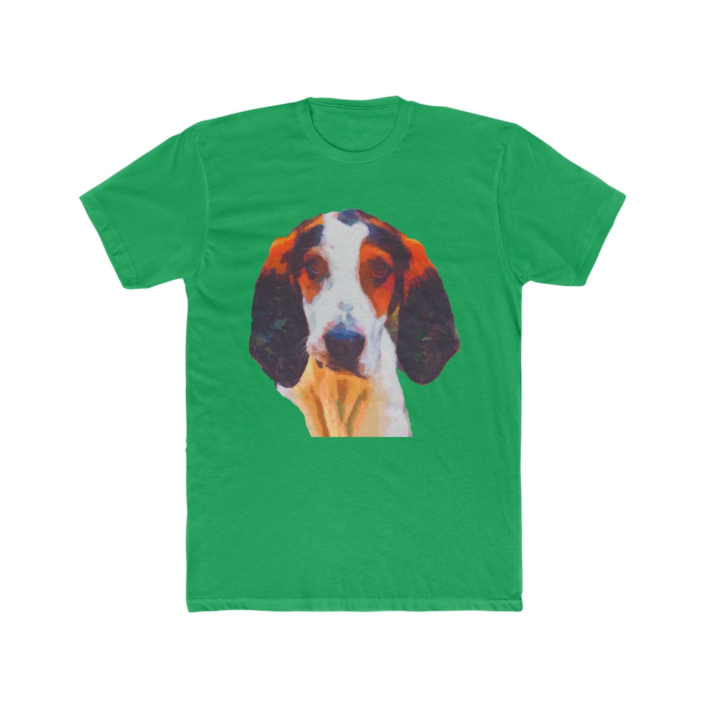 Treeing Walker Coonhound Men's Fitted Cotton Crew Tee