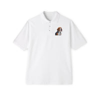 American English Coonhound - Men's Piqué Polo Shirt