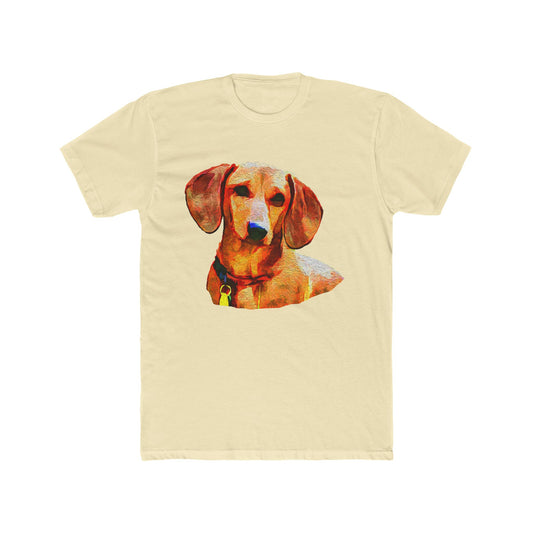Dachshund 'Daisy' Men's Fitted Cotton Crew Tee