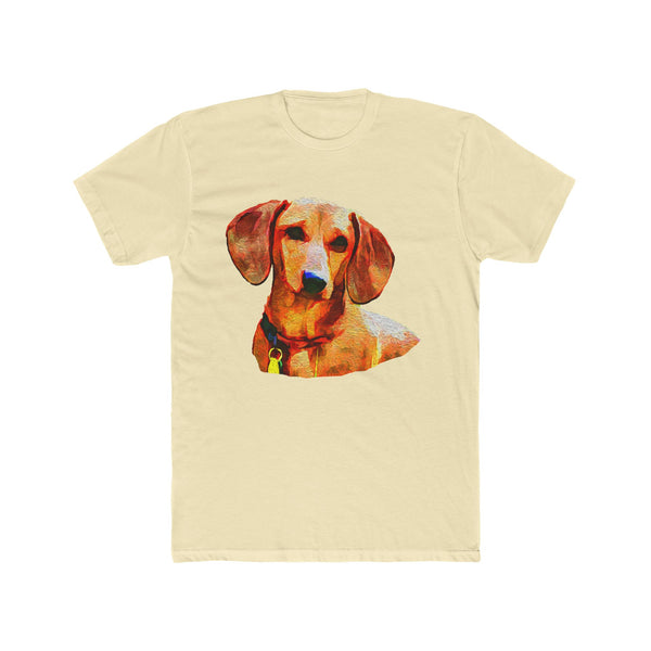 Dachshund 'Daisy' Men's Fitted Cotton Crew Tee