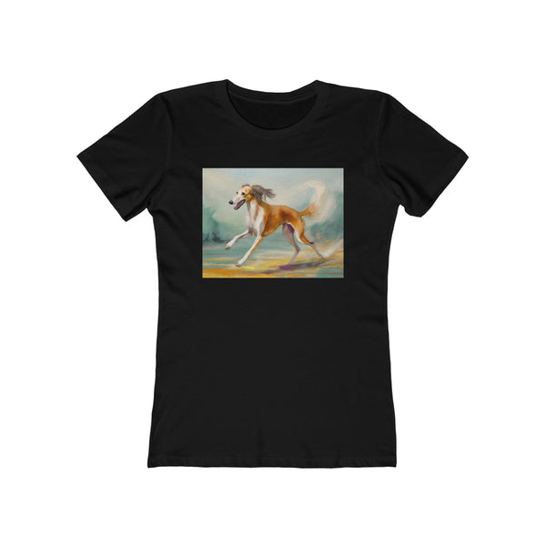 Saluki Women's Slim Fitted Ringspun Cotton Tee
