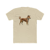 Shikoku - Japanese Hunting Dog - Men's Fitted Cotton Crew Tee