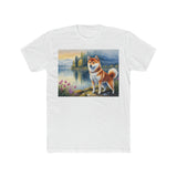 Shiba Inu --  Men's Fitted Cotton Crew Tee