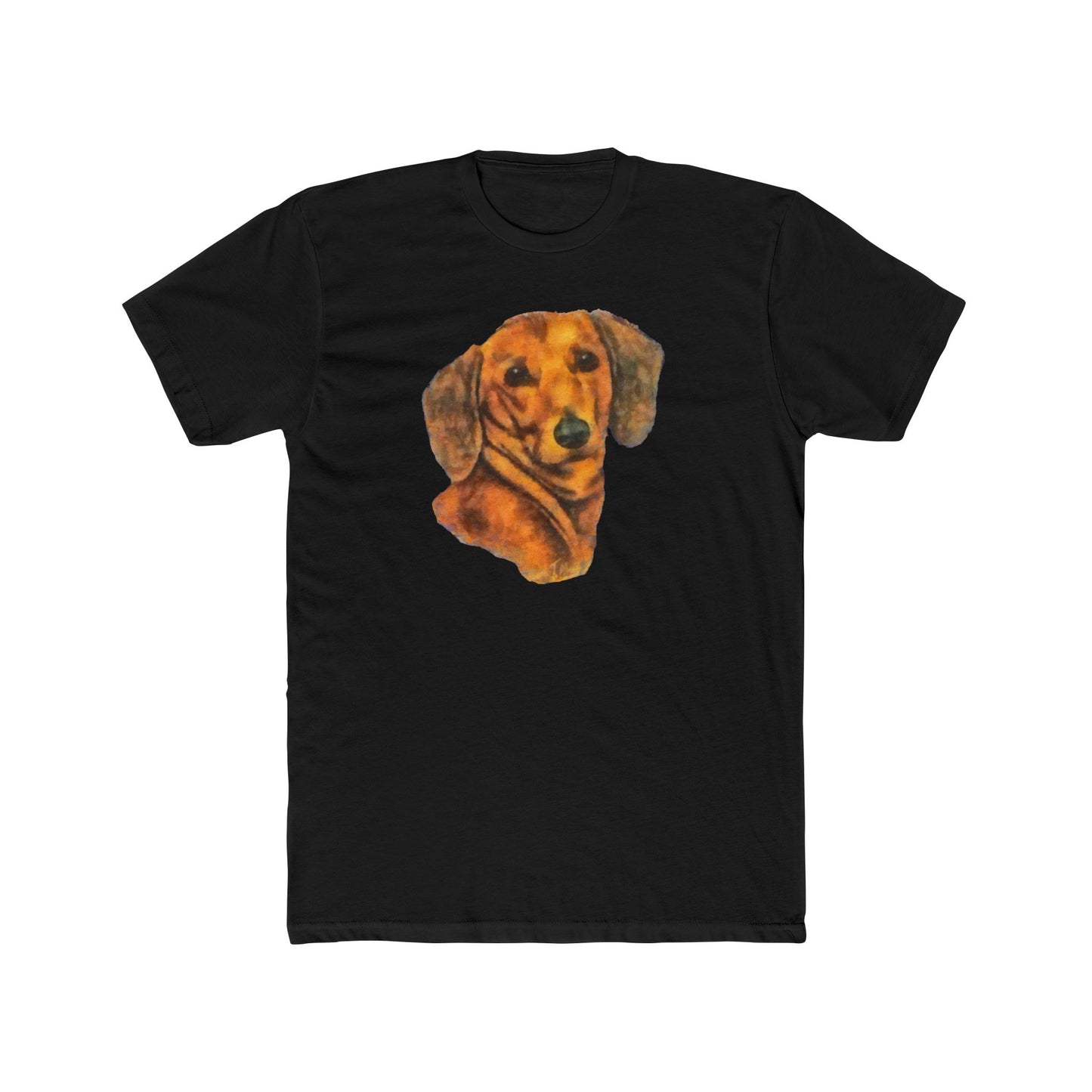 Dachshund #1 Men's Fitted Cotton Crew Tee